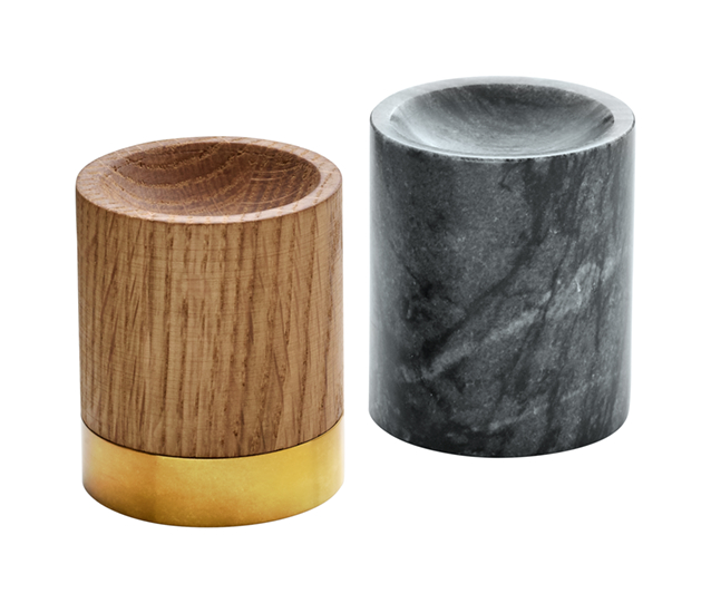Playground, Marmor - Gourmet-Gewürzset Eiche & Marmor, D: 5 x H: 6 cm