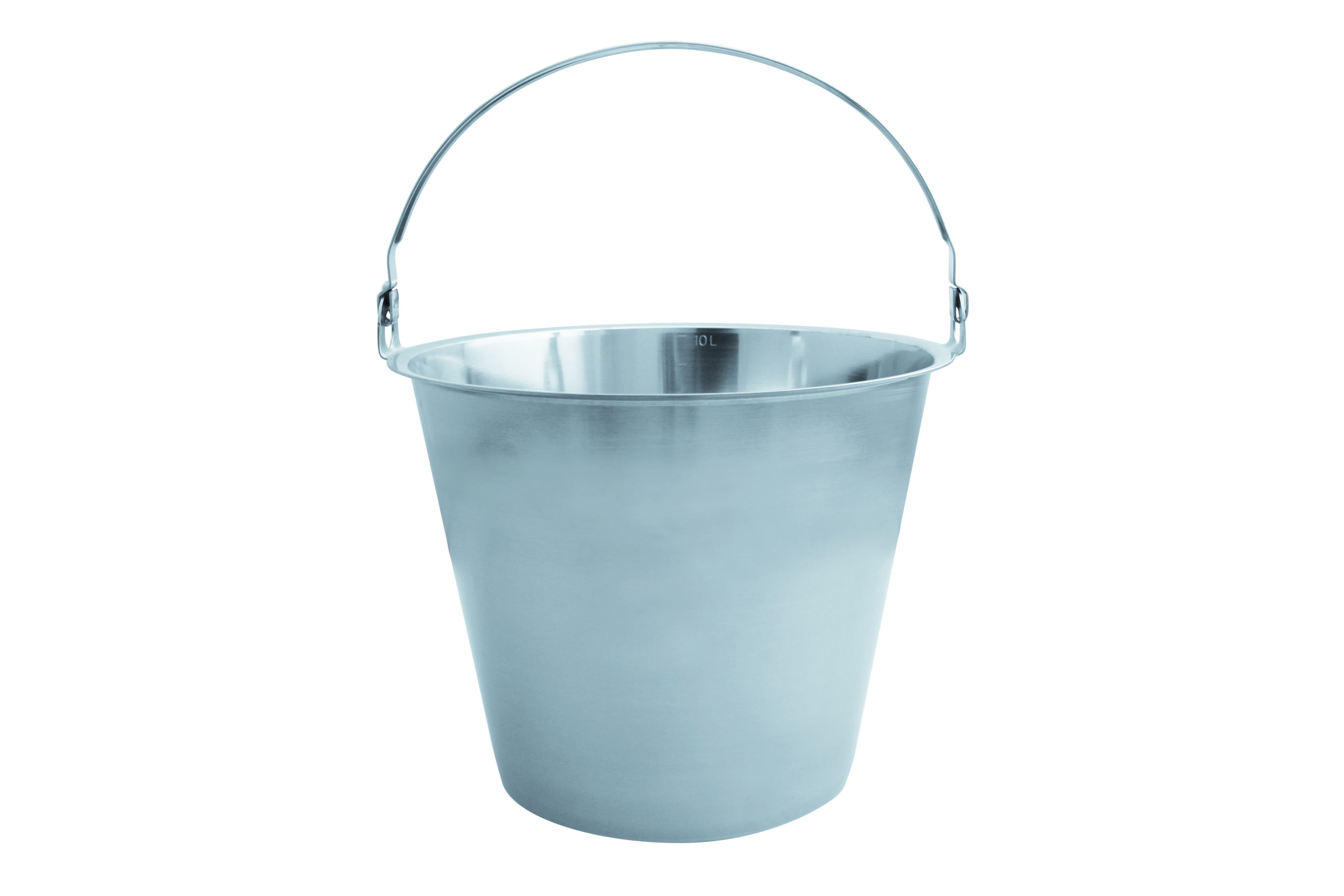 Edelstahleimer m. Henkel, D: 295 mm, H: 285 mm, Inhalt: 10 ltr.