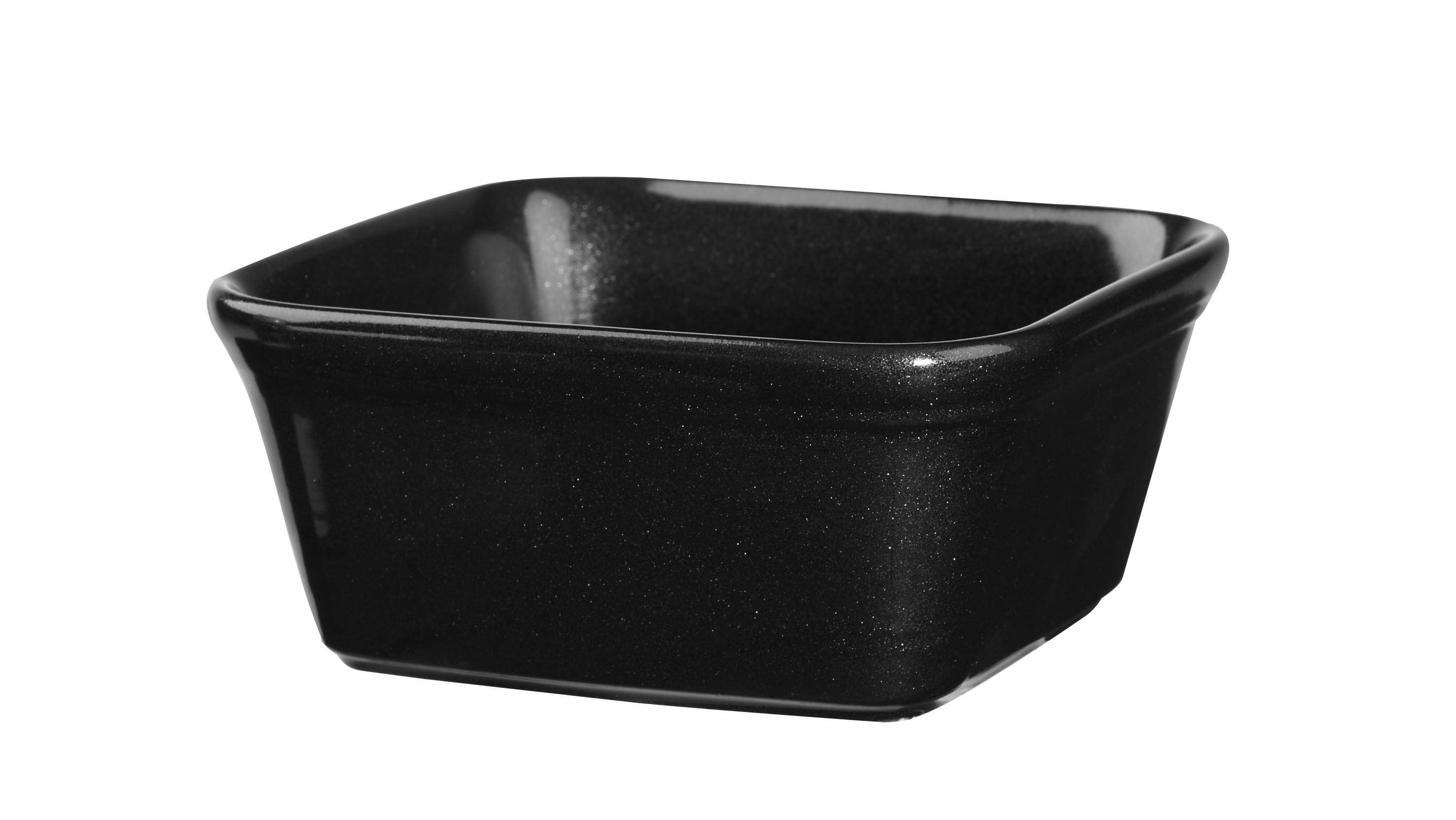 Churchill, Cookware - Auflaufform hoch quadratisch, uni/ schwarz, 12 x 12 x 12 cm/ 0,45 ltr.