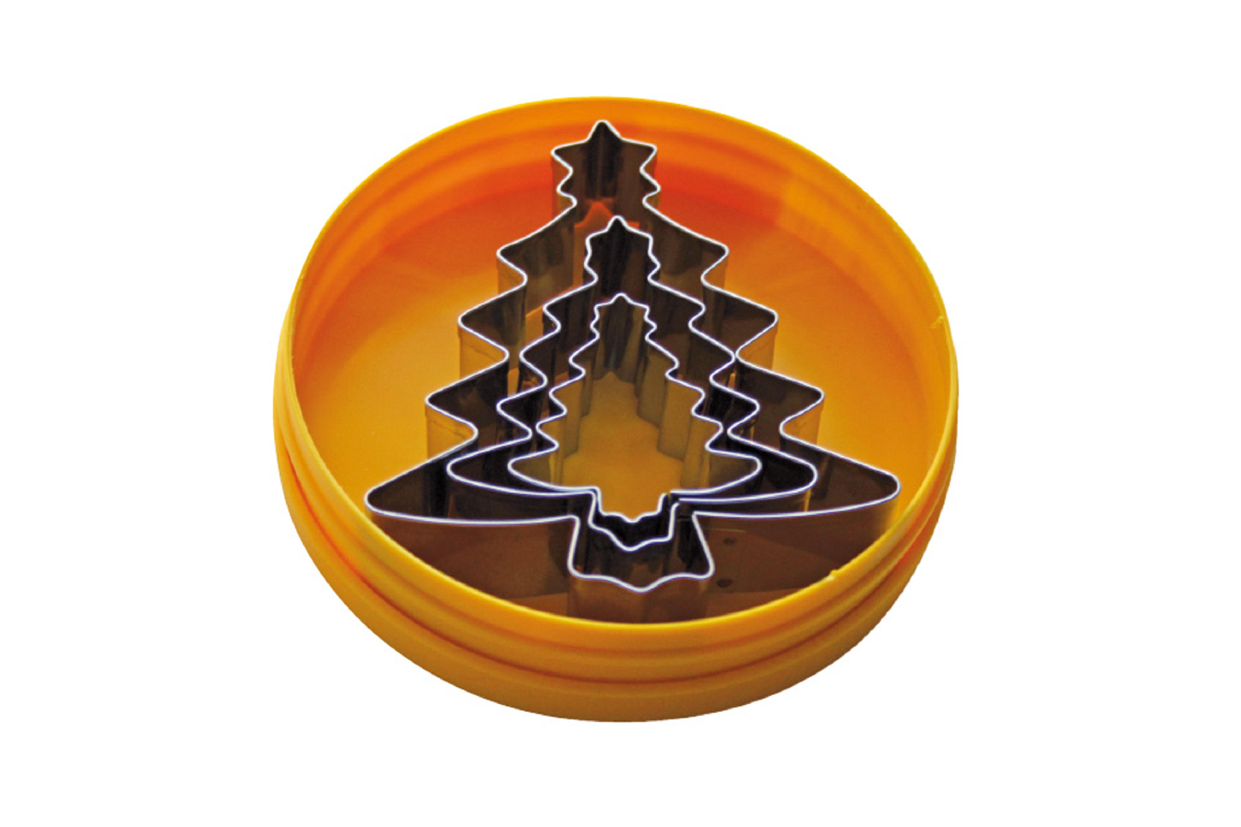 Dekor-Ausstecher im Satz Tannen 3-teilig, Edelstahl