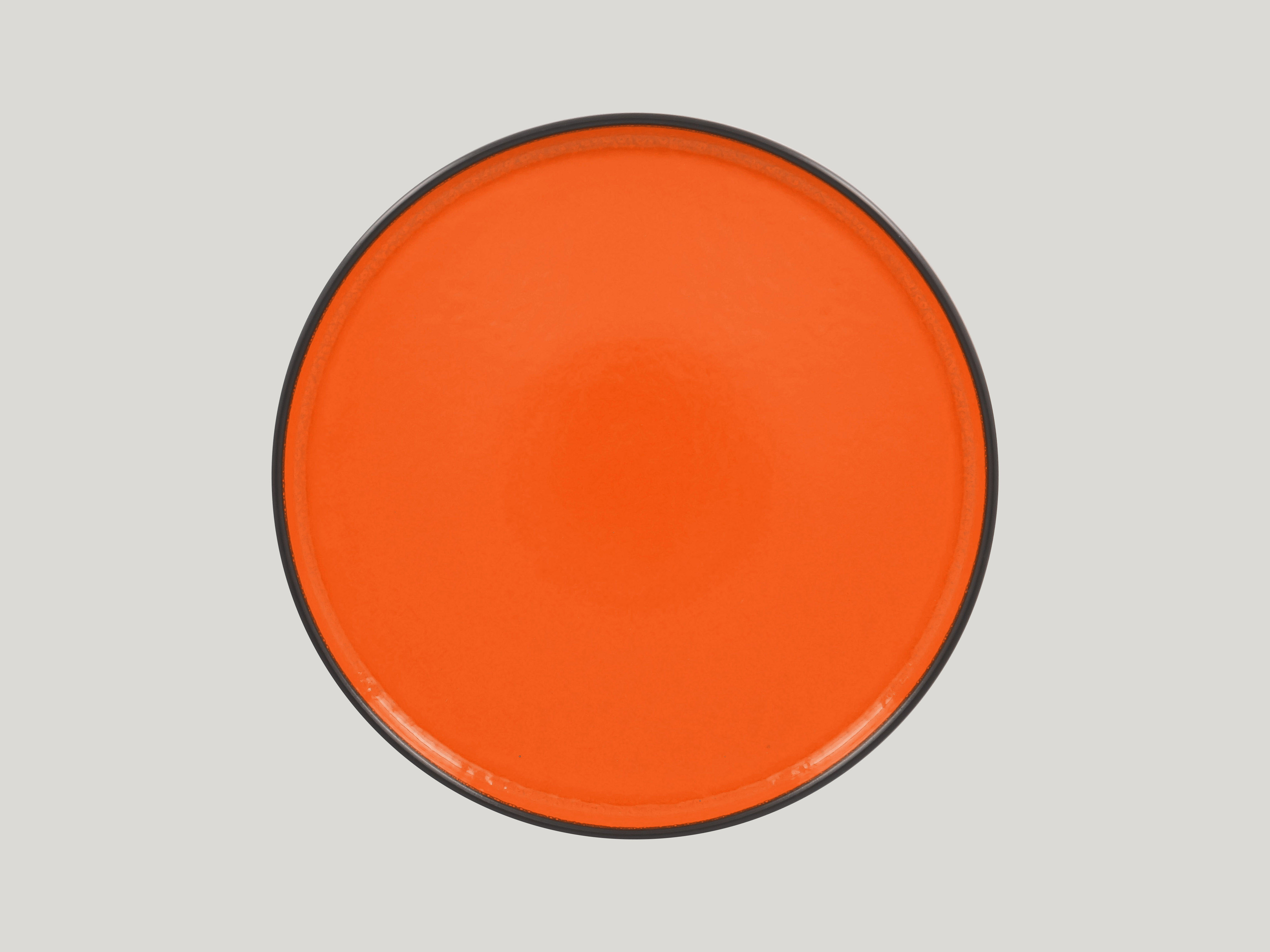 RAK, Fire : Orange - Teller flach, senkrechter Rand, 26,7 x 2,6 cm