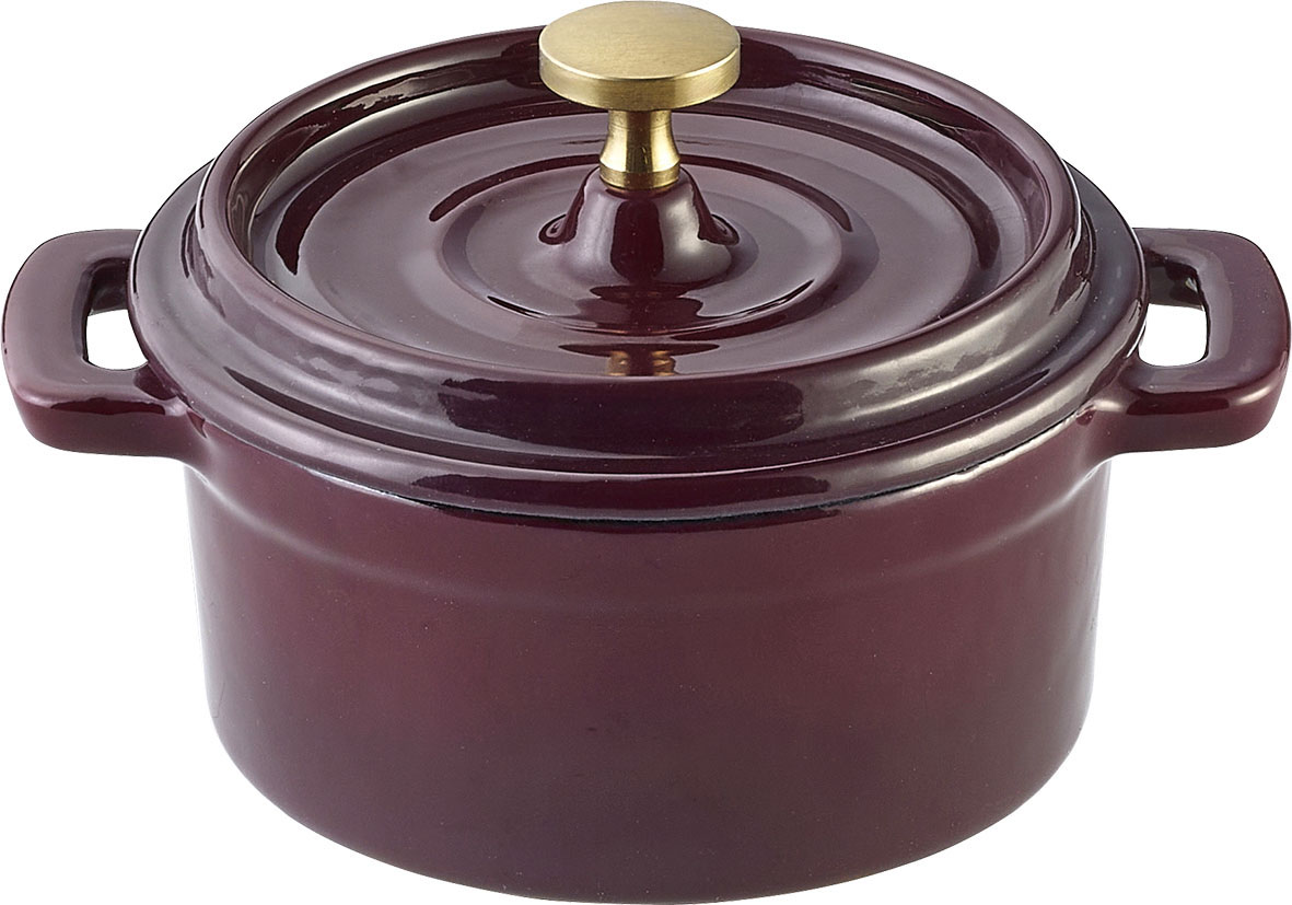 Playground, Gusseisen - Cocotte Cherry m. Deckel rund 10 x 5 cm/ 0,26 ltr.