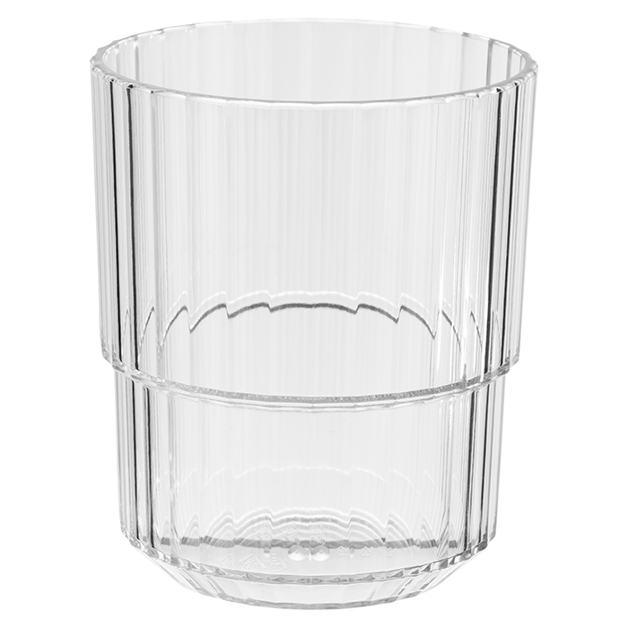 Trinkbecher Linea, Tritan, D: 8,5 cm, H: 10 cm, I: 300 ml, Farbe: crystal clear