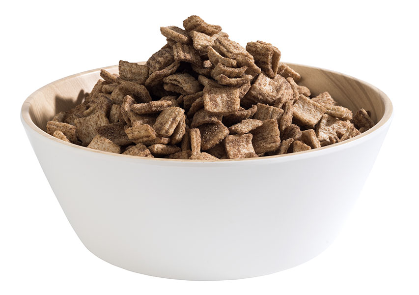 Schale FRIDA, Melamin, D: 20 cm, H: 7,5 cm, I: 1,2 ltr., innen: Holzoptik, außen: weiss