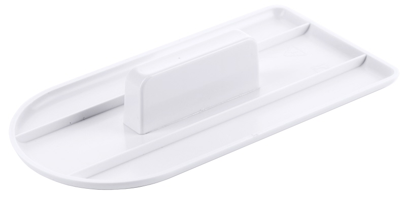 Fondantglätter, halbrund, weißer Kunststoff, 16 x 8 cm, H: 2,5 cm