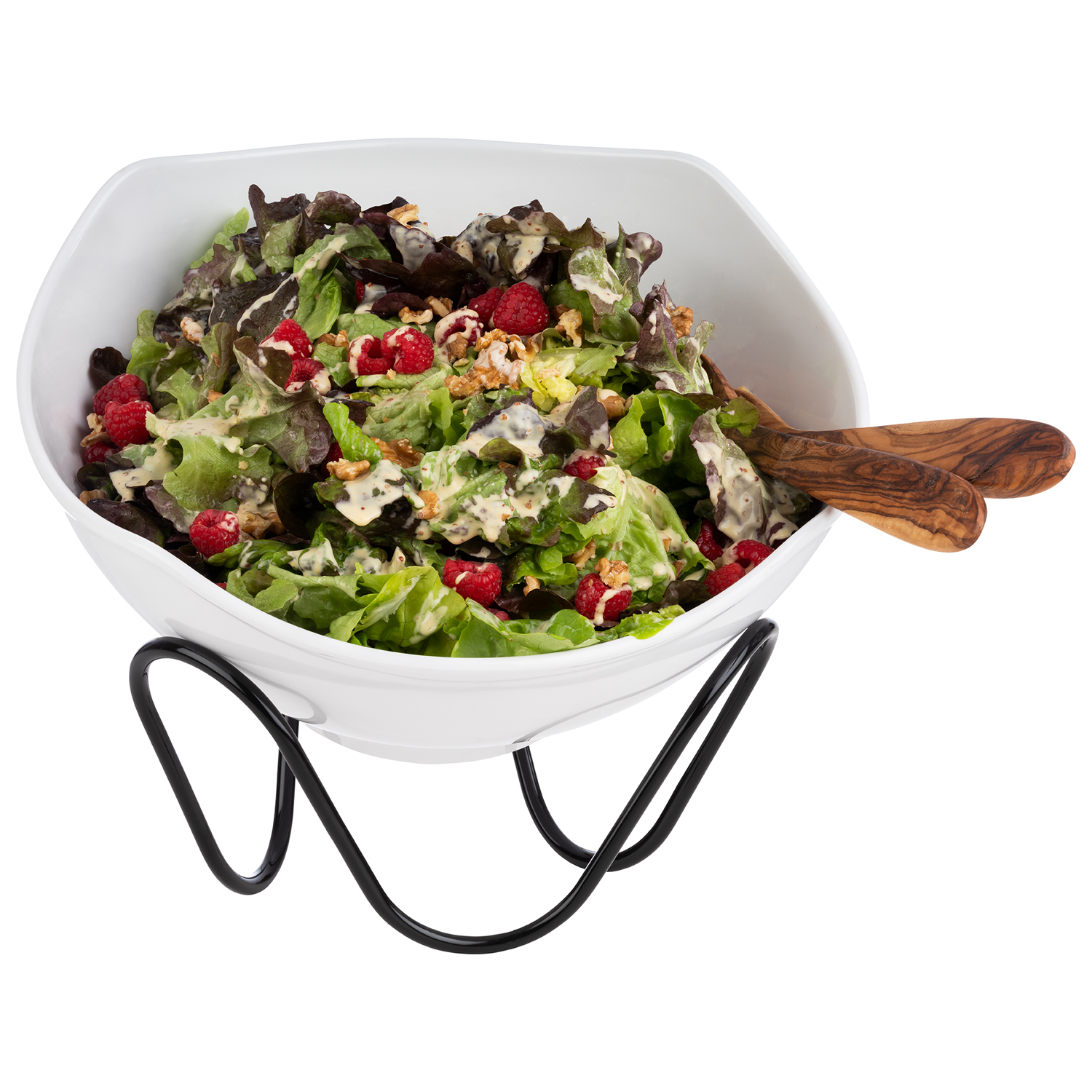 Buffetständer m. Antirutschbeschichtung WAVE, PVC, Metall schwarz, D: 24 cm, H: 13 cm