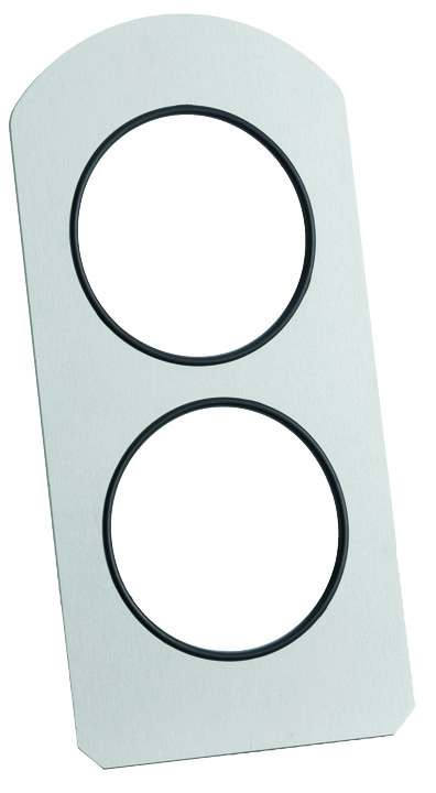 GASTRO Vario Rack, Rückwand für 2 Displays, eloxieres Alu, L: 150 mm, B: 4 mm, H: 306 mm