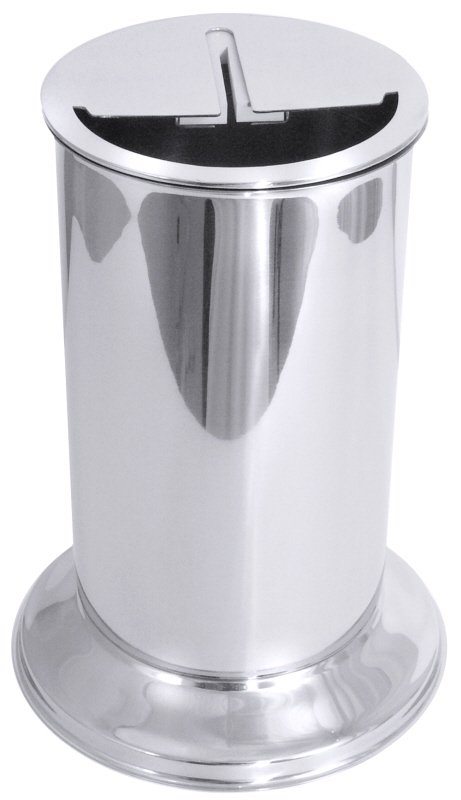 Messerabstreichbehälter, EdSt., I: 2,3 ltr., D: 11 cm, H: 30 cm