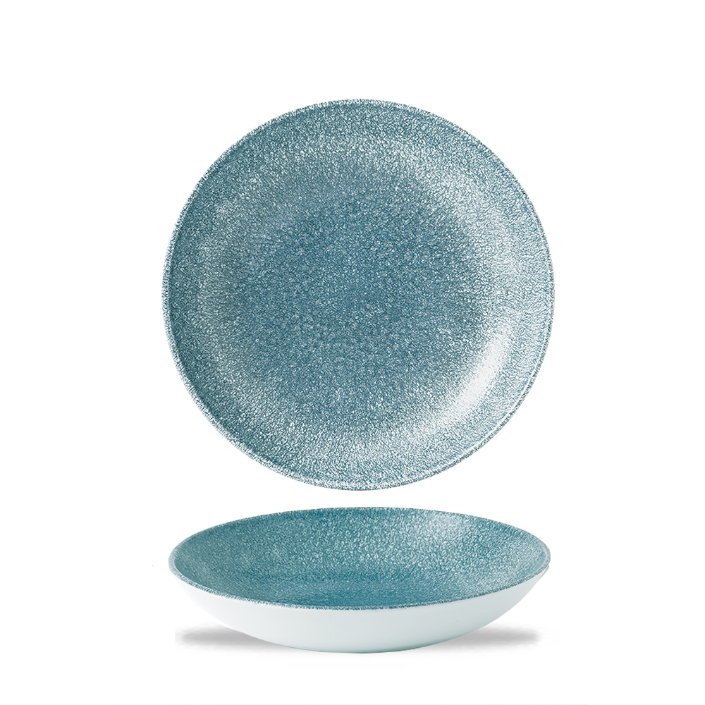 Churchill, Raku : Topaz Blue - Teller tief Coup, 18,2 cm/ 0,43 ltr.