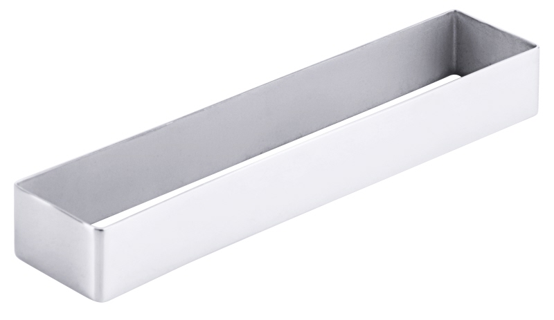 Schaumspeisenform, rechteckig, EdSt., 15 x 3 cm, H: 2 cm