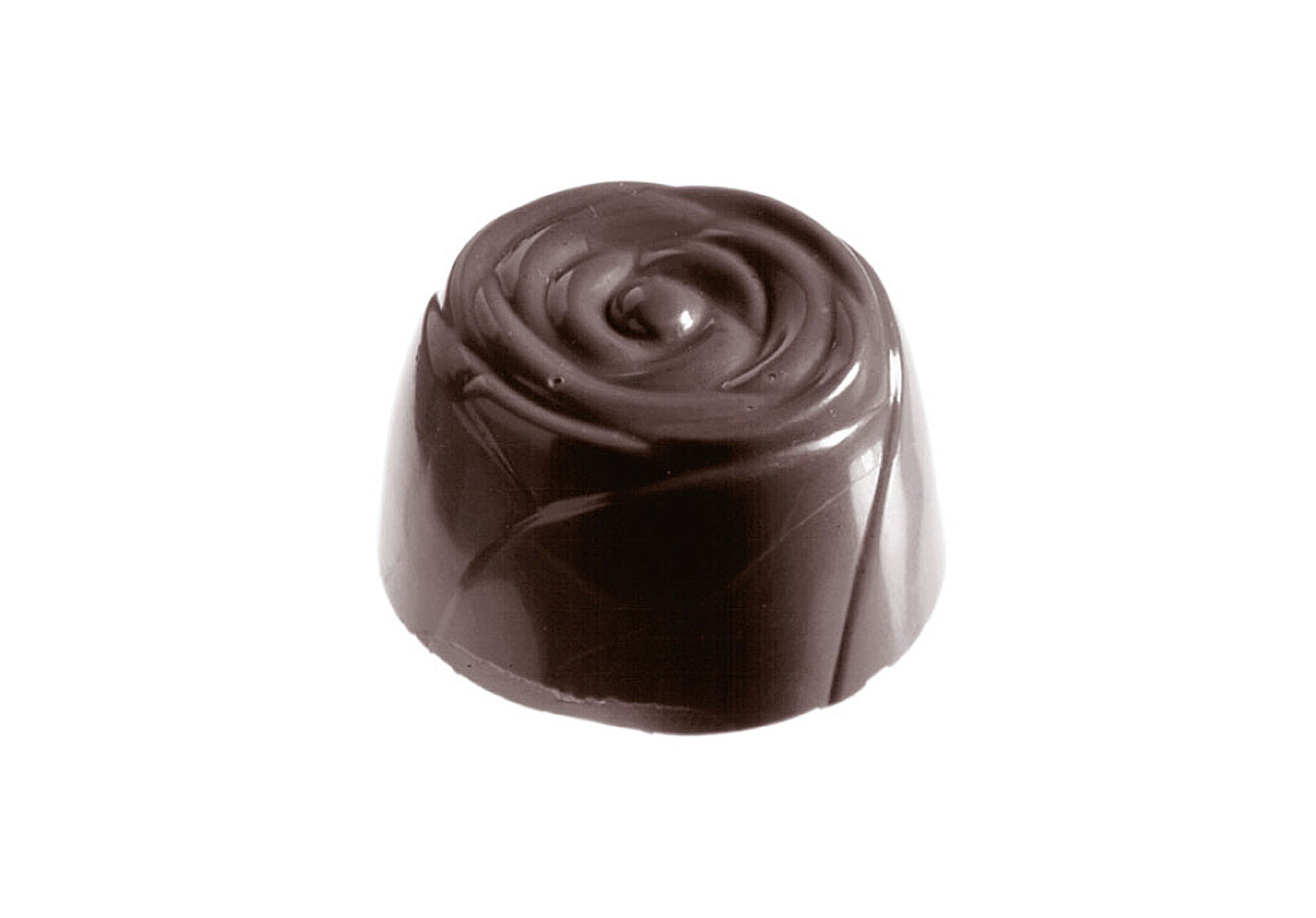 Schokoladen- Form Pralinen Rose, 275 x 135 mm, 3 x 7 Stück 34 x 20 mm
