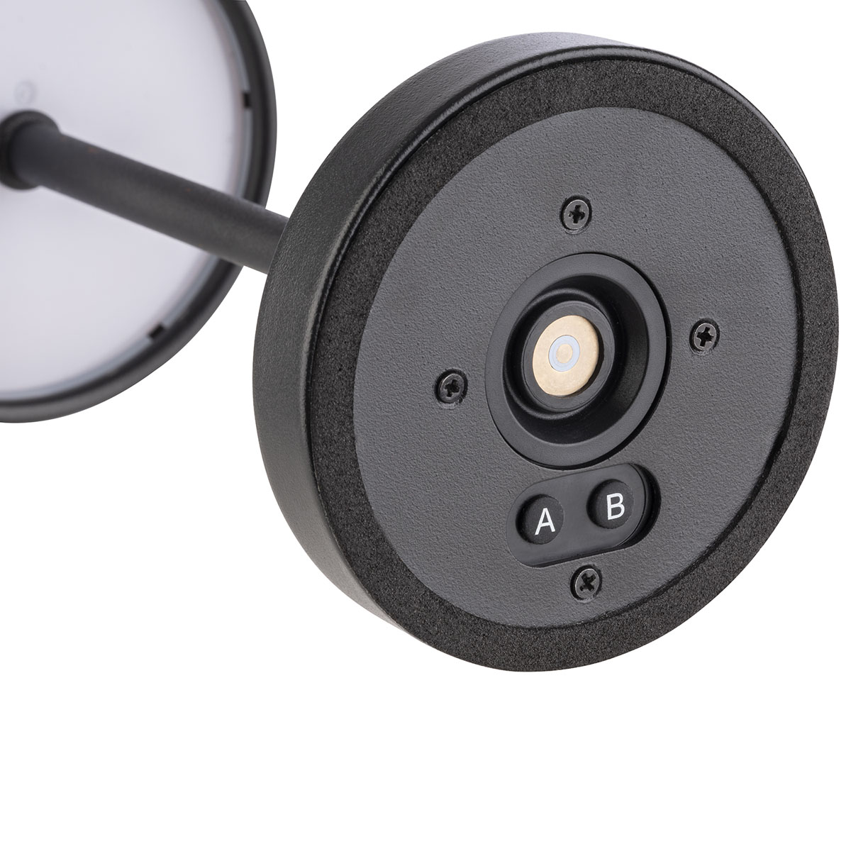 Tischleuchte MERLE MICRO, Metall, Farbe: schwarz, 1x LED 1,0 W / 100 lm, dimmbar in 3 Stufen, D: 8 cm, H: 20 cm