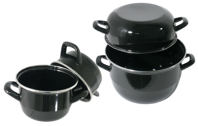 Muscheltopf, emailliert, für 1,5 kg, I: 3,5 ltr., D: 20 cm, H: 20 cm