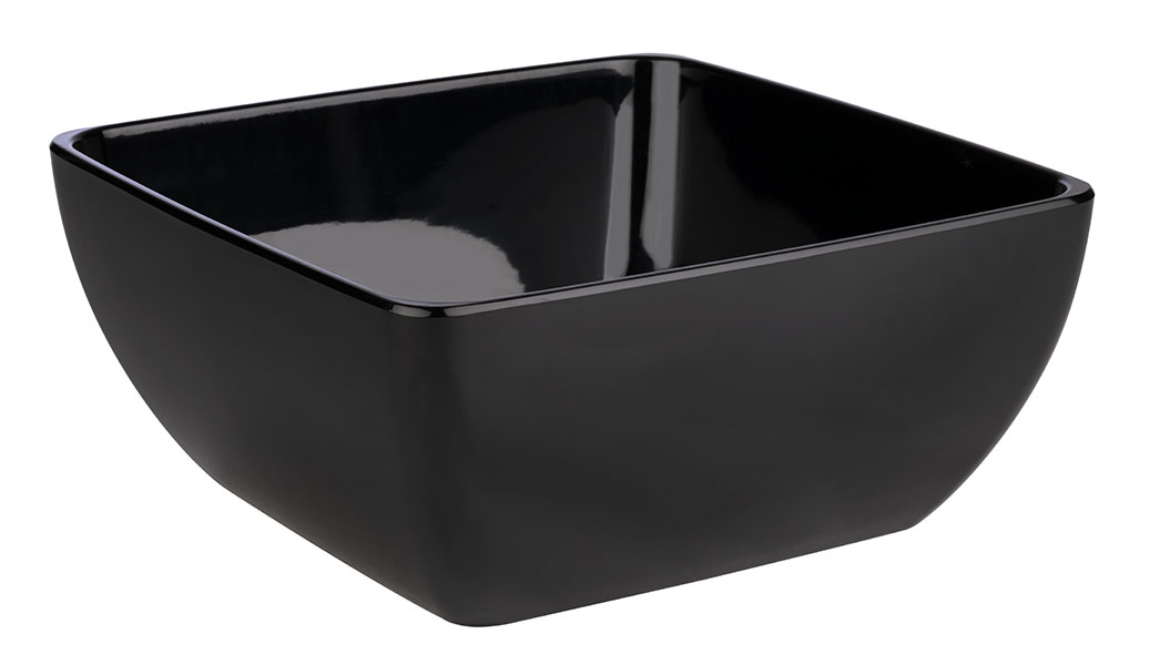 Schale PURE 32 x 32 cm, H: 14 cm, Melamin, schwarz, 8 ltr.