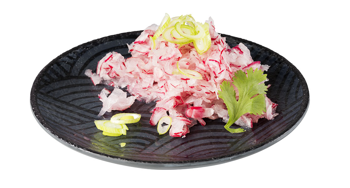 Teller DARK WAVE, Melamin, D: 14,5 cm, H: 1,5 cm, innen: Dekor, außen: schwarz