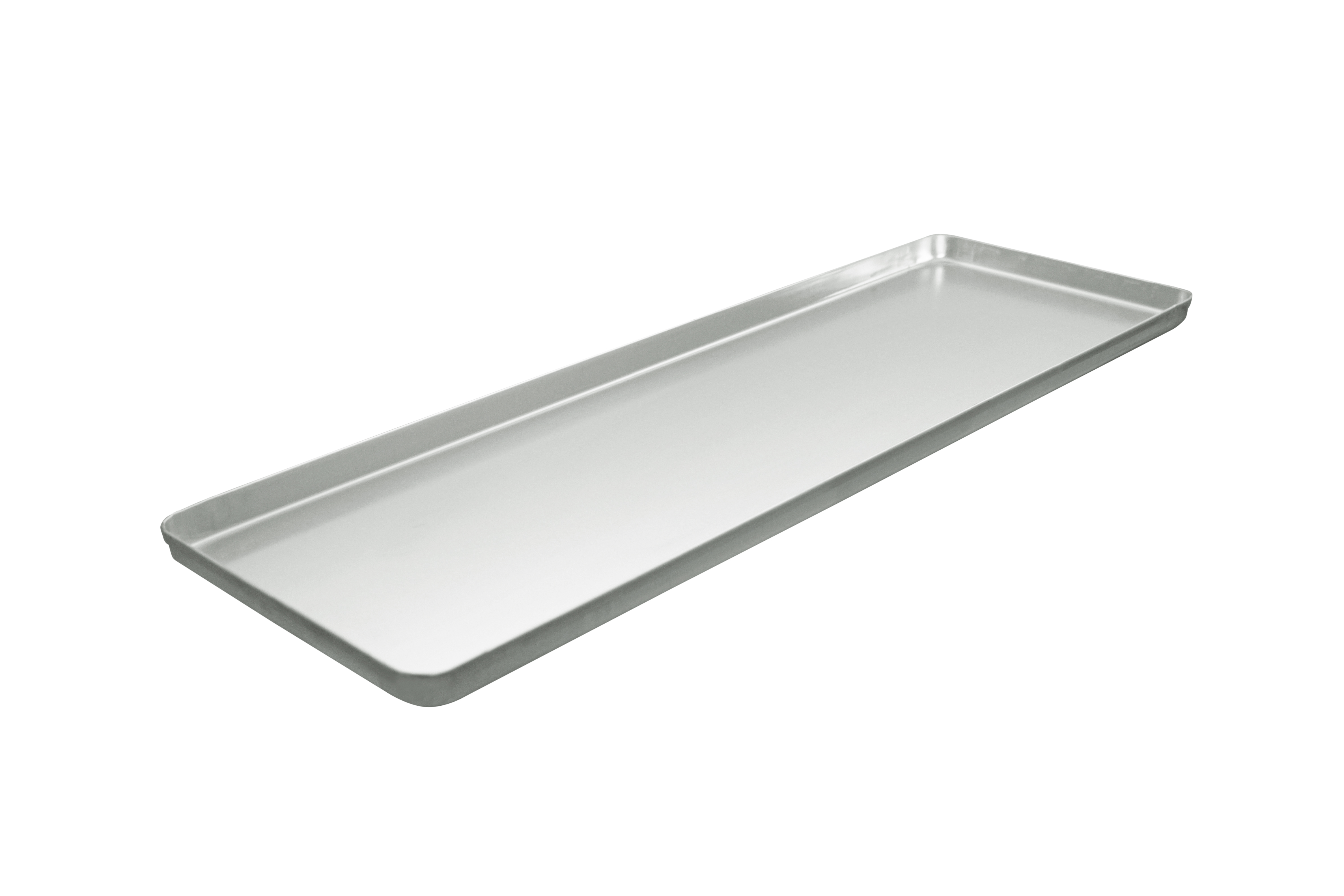 Ausstell-, Thekenbleche silber, Alu, gebeizt, 200 x 600 x 20 mm