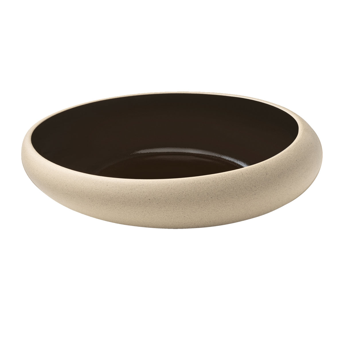 Playground, Steinzeug - EMBRACE Black : Teller halbtief rund coup, 26 cm