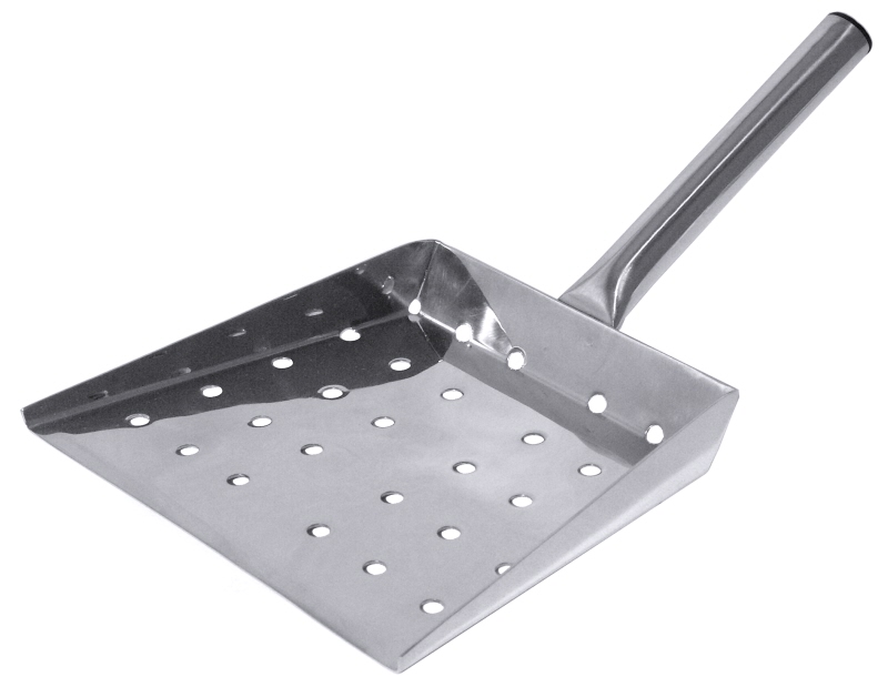 Fettschaufel, gelocht, mit Hohlgriff, 21,5 x 17,5 cm, L: 15,5 cm