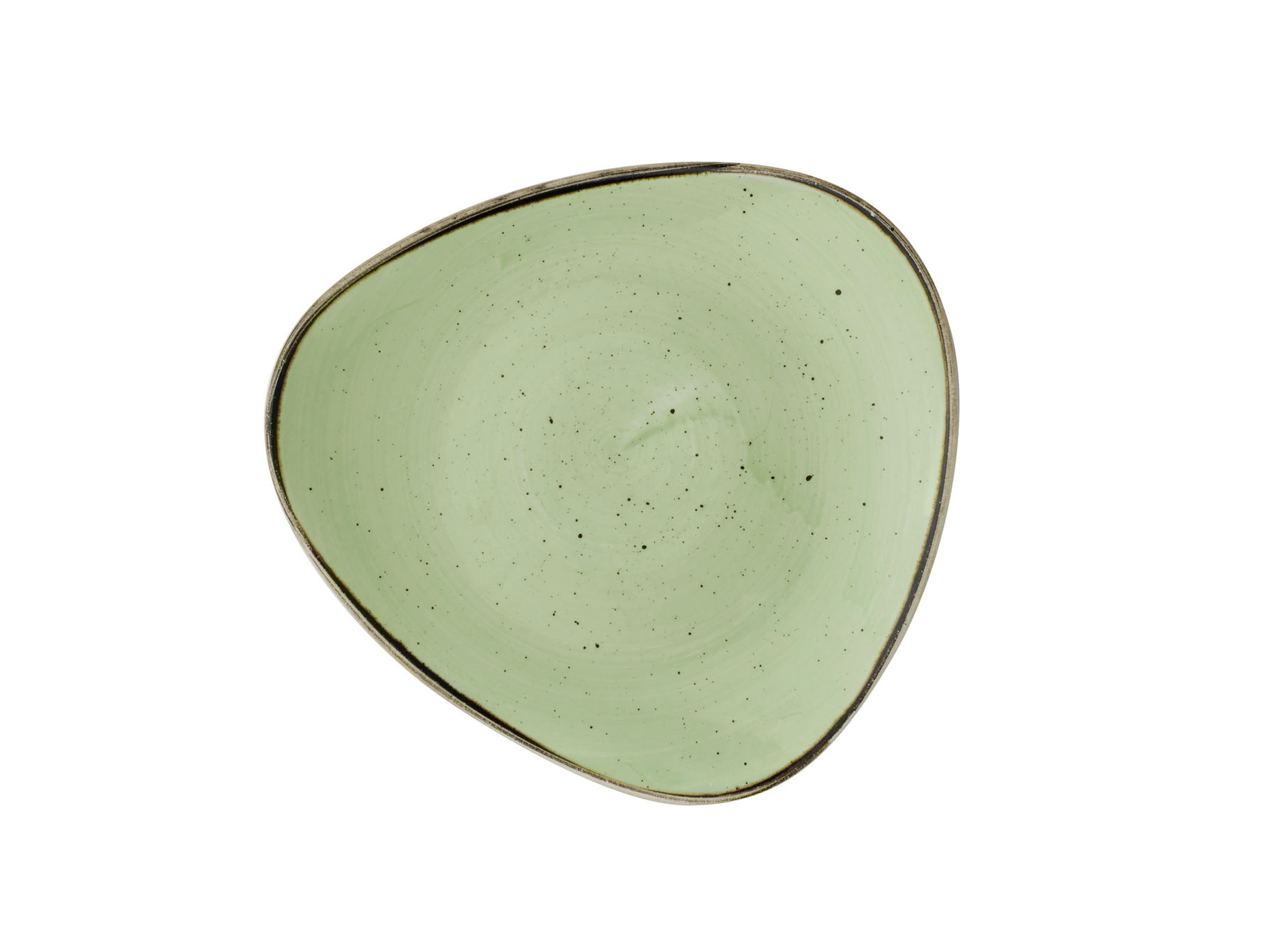 Churchill, Stonecast : Sage Green - Teller flach dreieckig, 28,5 cm