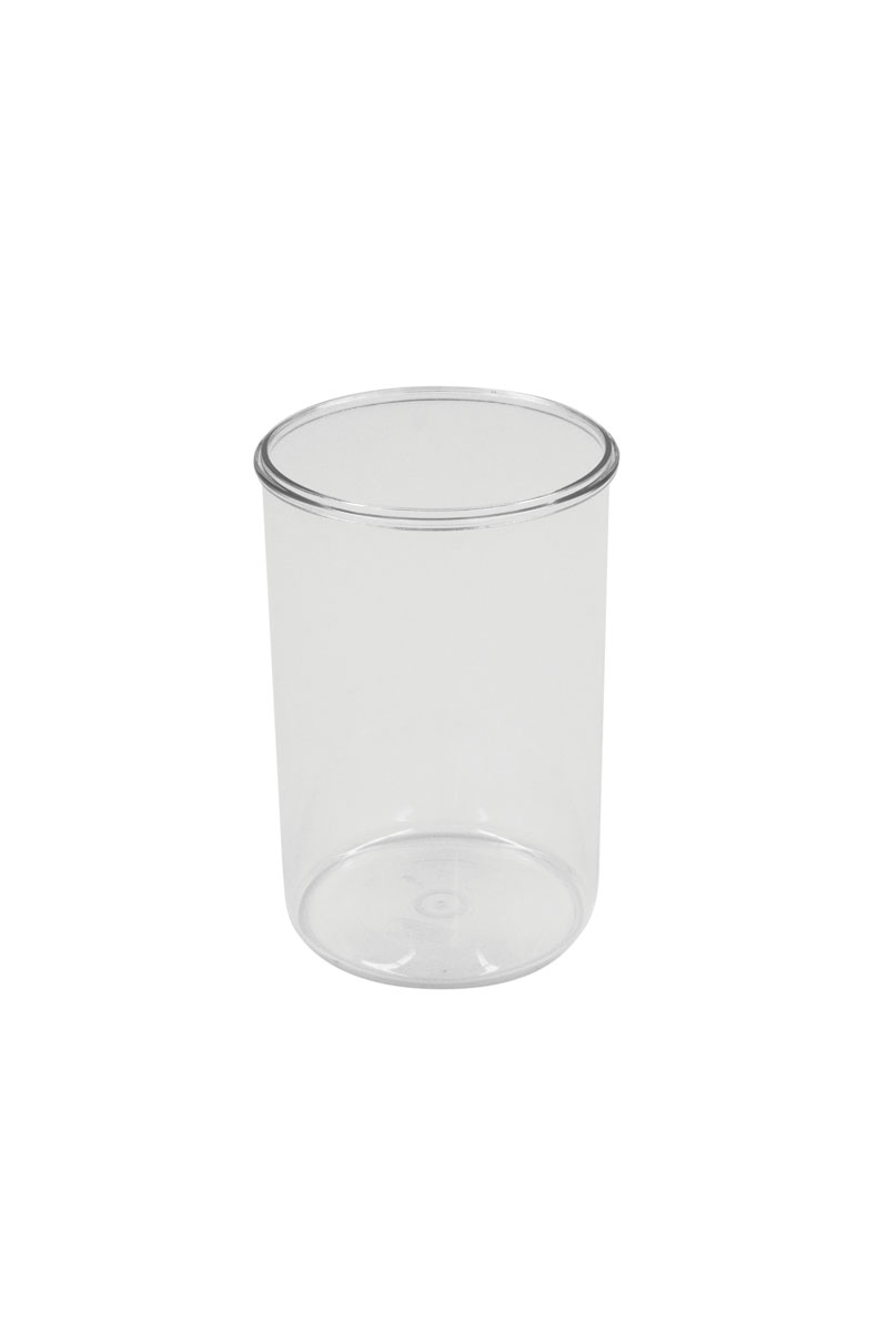 Vorrats-, Gewürzdose rund inkl. Deckel, PS transparent, 170 x 170 x 300 mm/ 1,5 ltr.