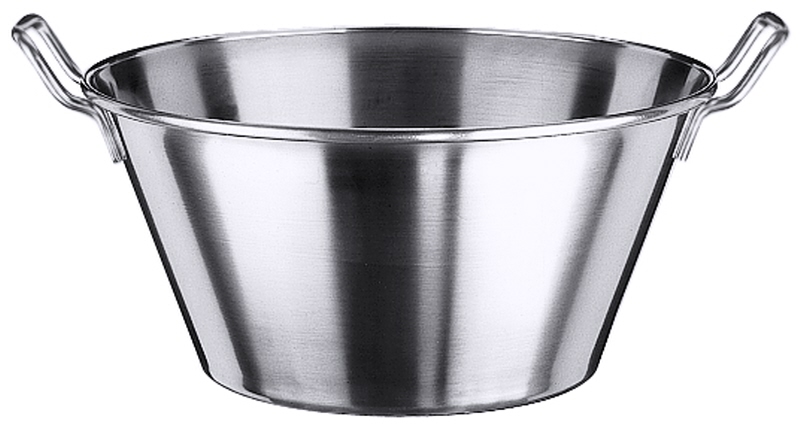 Wanne rund, I: 16 ltr., D: 40 cm, H: 20 cm, Edelstahl