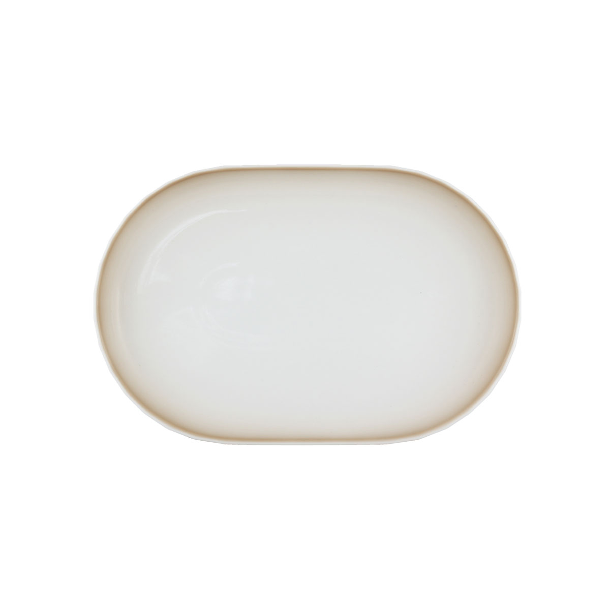 Bauscher, Edge : Gradient Beige 700746 - Platte oval, 24 x 16 cm