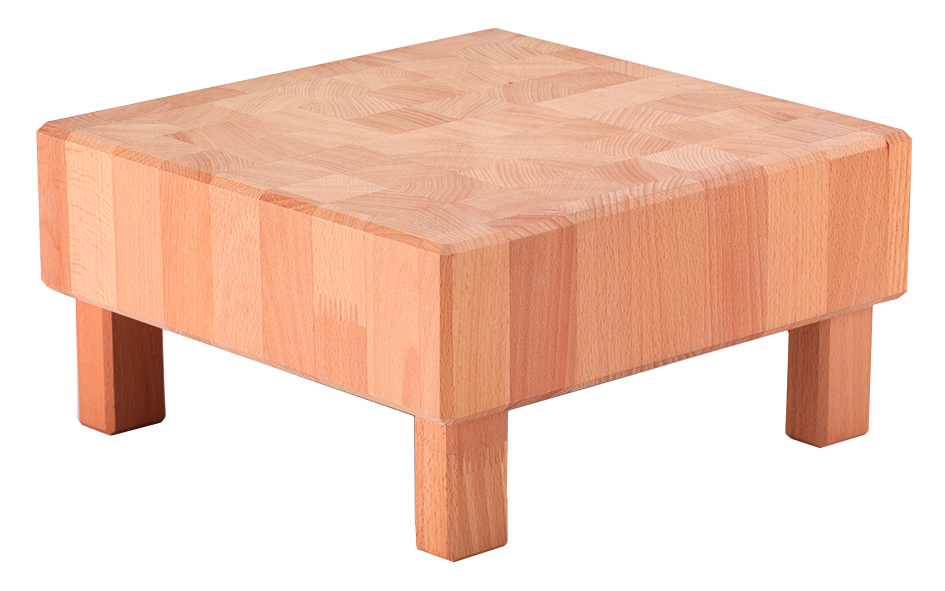 PURE NATURE Butcher Block L-Cube M, Buche hell, L: 325 mm, B: 325 mm, H: 165 mm