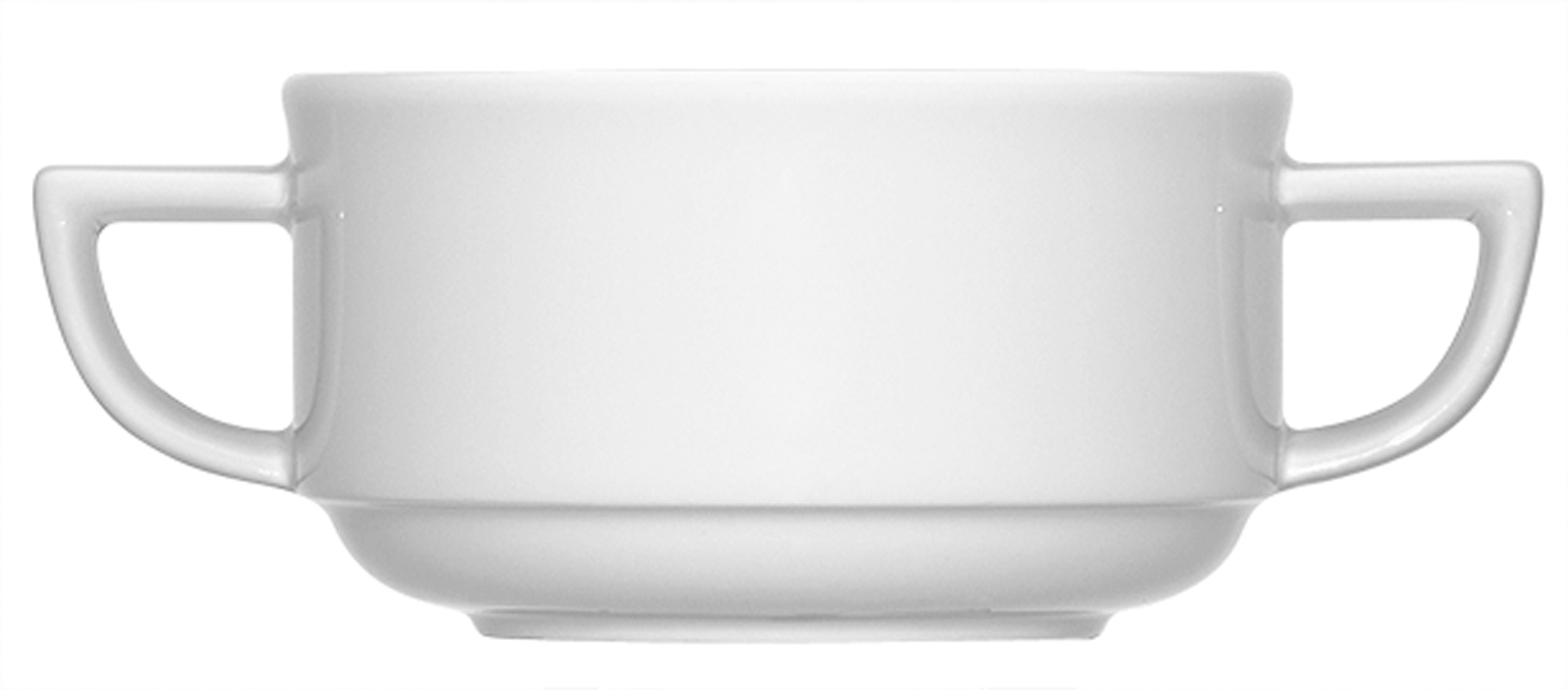 Bauscher, Options - Suppen-Obere stpb. m. 2 Hkl., weiss, uni, 0,27 ltr.