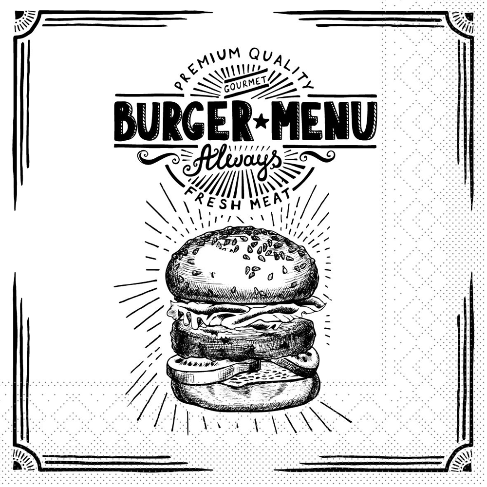 Servietten - BURGER MENU Tissue