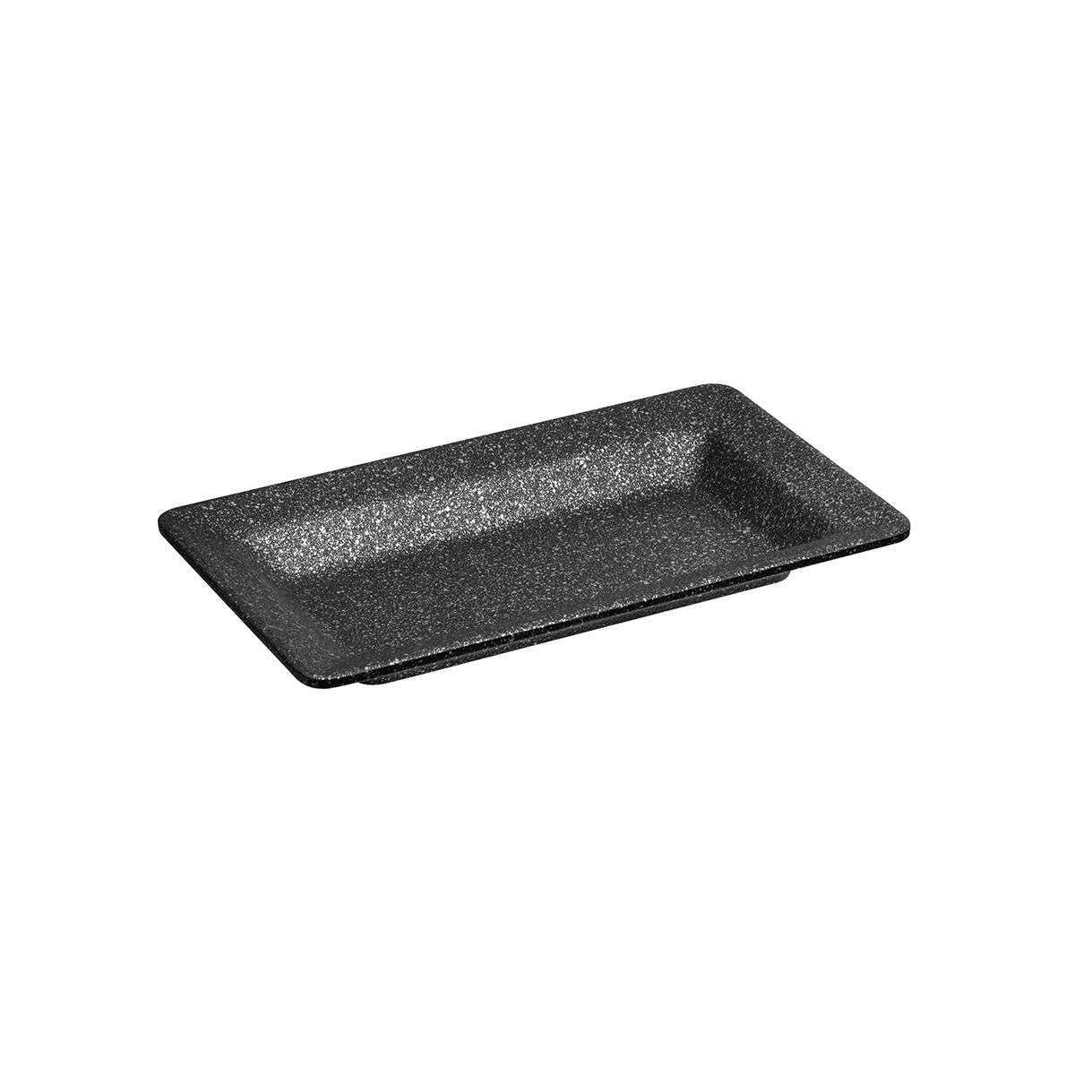 GN 1/4 Tablett FROSTFIRE, Aluminium, schwarz/ silber, antihaftbeschichtet, 26,5 cm x 16,2 cm, H: 3 cm