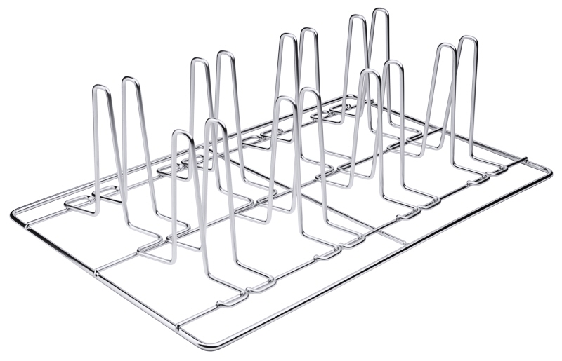 Hähnchen-Grillrost GN 1/1, EdSt., für 8 Hähnchen, Höhe: 16 cm
