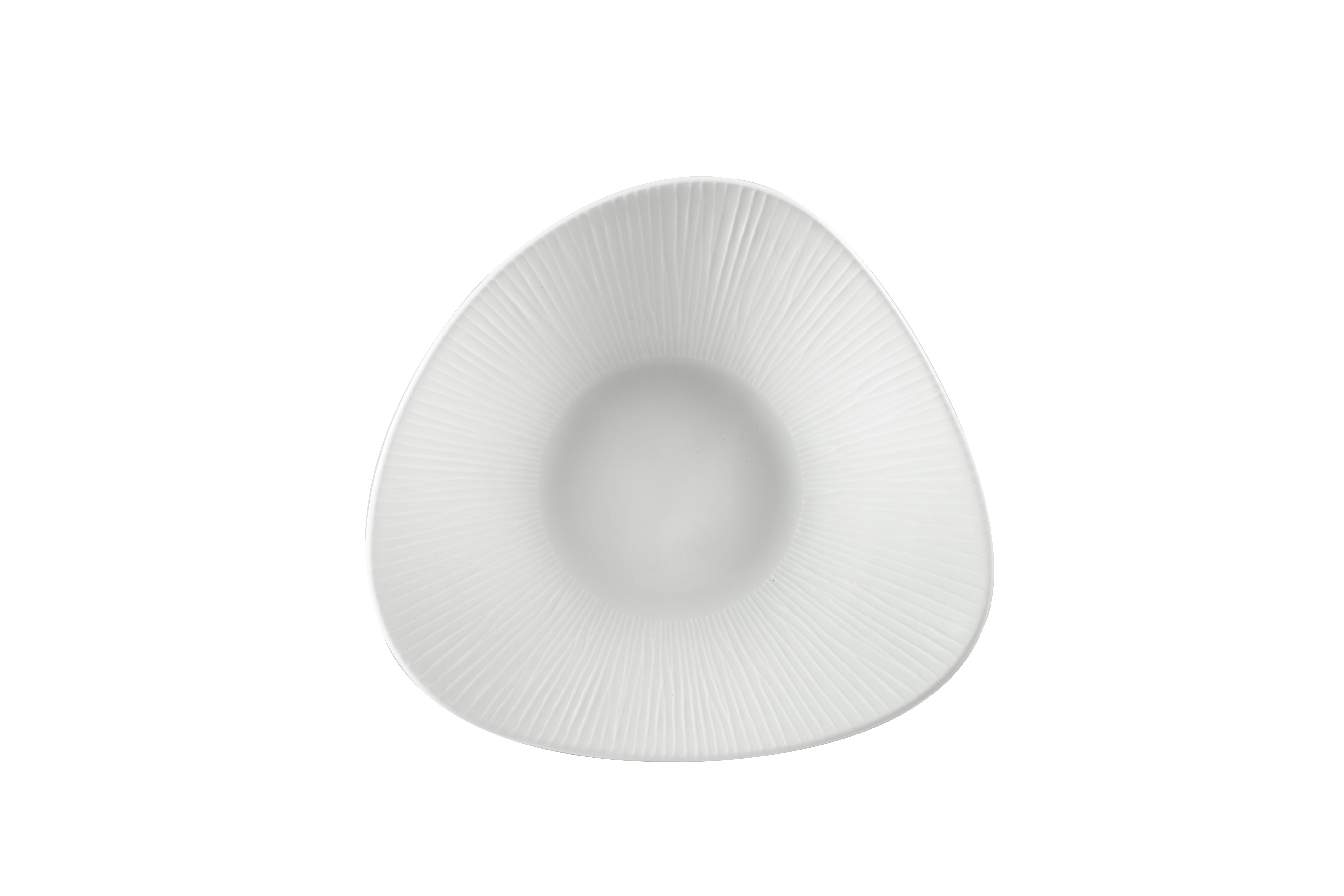 Churchill, Bamboo - Schale flach dreieckig, uni/ weiss, 21 x 21 cm