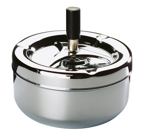 Drehascher KLASSIKER D: 13 cm, H: 10,5 cm, Metall verchromt,