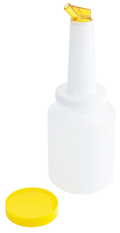 Dosier-/ Vorratsflasche, mit Deckel gelb, I: 2 ltr., D: 12,5 cm, H: 35 cm, SAN
