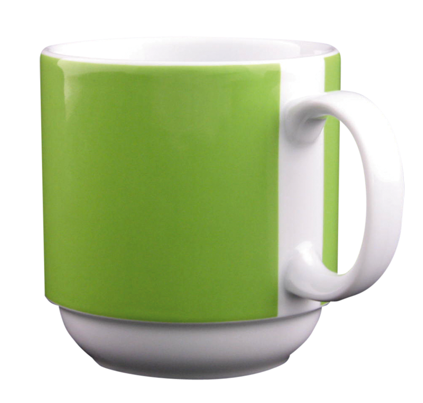 Eschenbach, Color - Kaffeebecher stapelbar, weiss/ grün, 0,30 ltr.