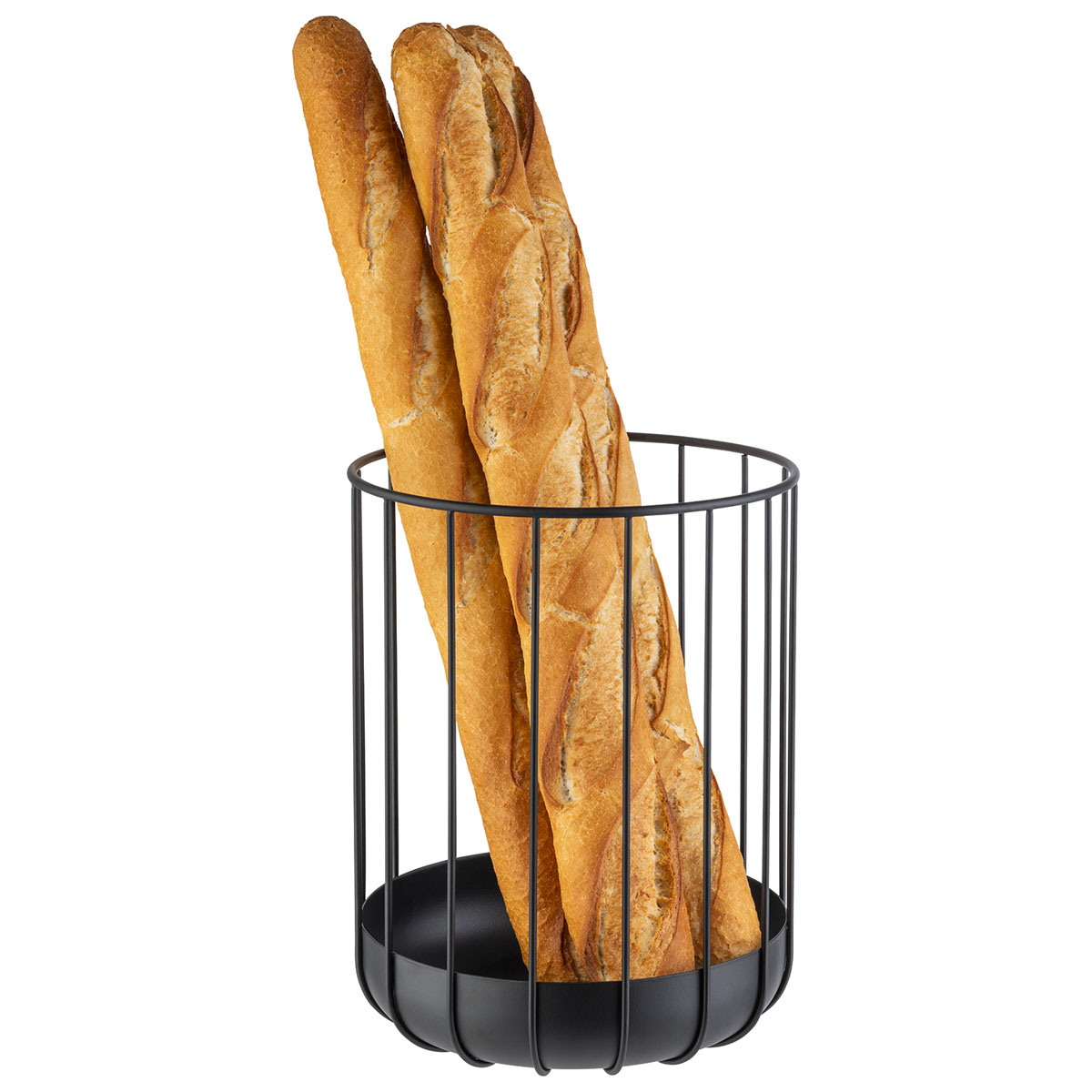 Brot-, Obstkorb URBAN, Metall, schwarz, D: 22,5 cm, H: 28 cm